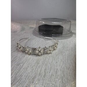 David's Bridal Wedding Headband shallow tiara and crystals